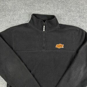 Starter OSU Fleece Mens Size M Black‎ 1/4 Zip Pullover Oklahoma State Team